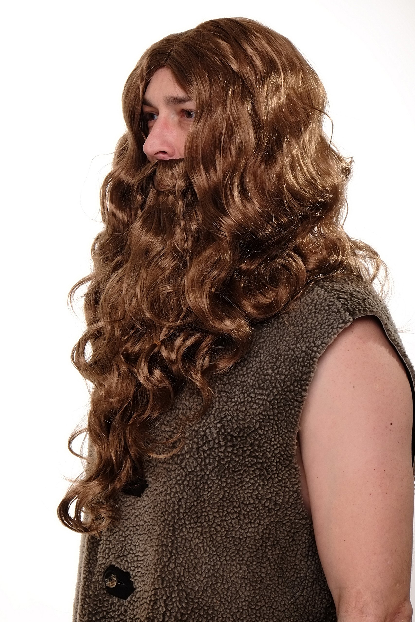 wig-me-up-wig007-p8-wikinger-per-cke-mit-vollbart-braun-hellbraun image 2