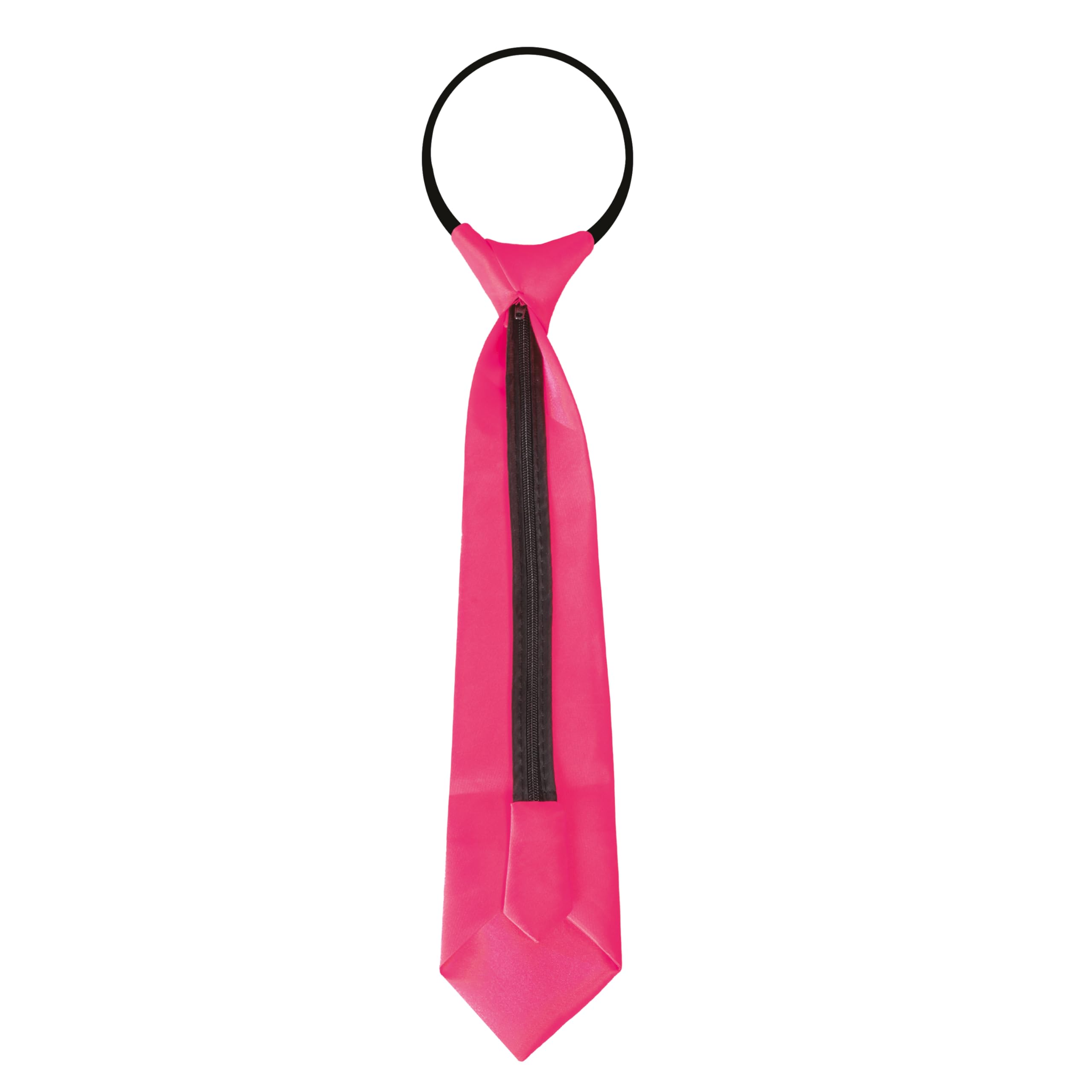 p-tit-clown-krawatte-neonrosa-mit-gummizug-erwachsene-unisex-karneval image 3