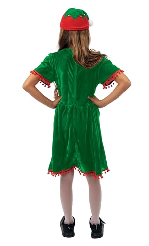 ptit-clown-wichtelkost-m-f-r-m-dchen-gr-n-mit-kleid-g-rtel-und-gl-ckchen-m-tze image 8