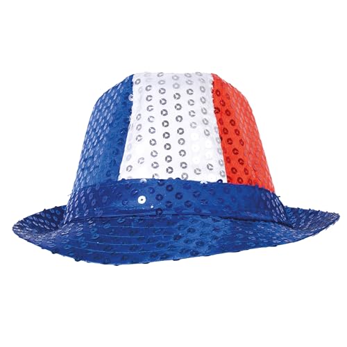 ptit-clown-hut-blau-wei-rot-borsalino-pailletten-frankreich-fan-hut image 8