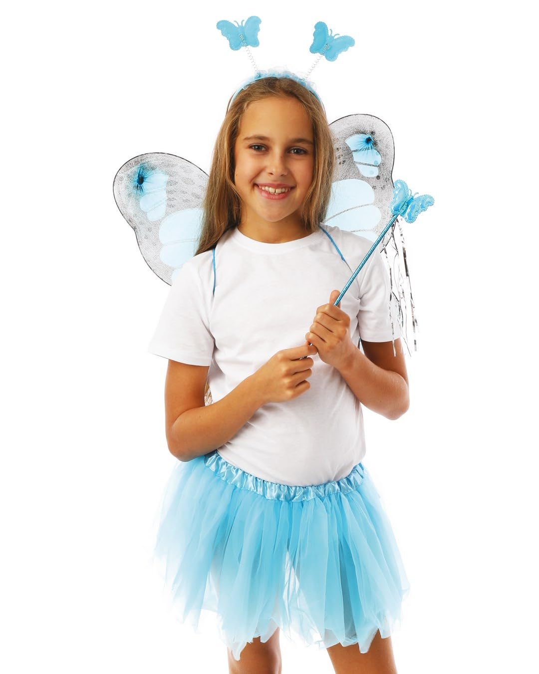 p-tit-clown-schmetterlings-set-t-rkis-kost-m-accessoire image 1
