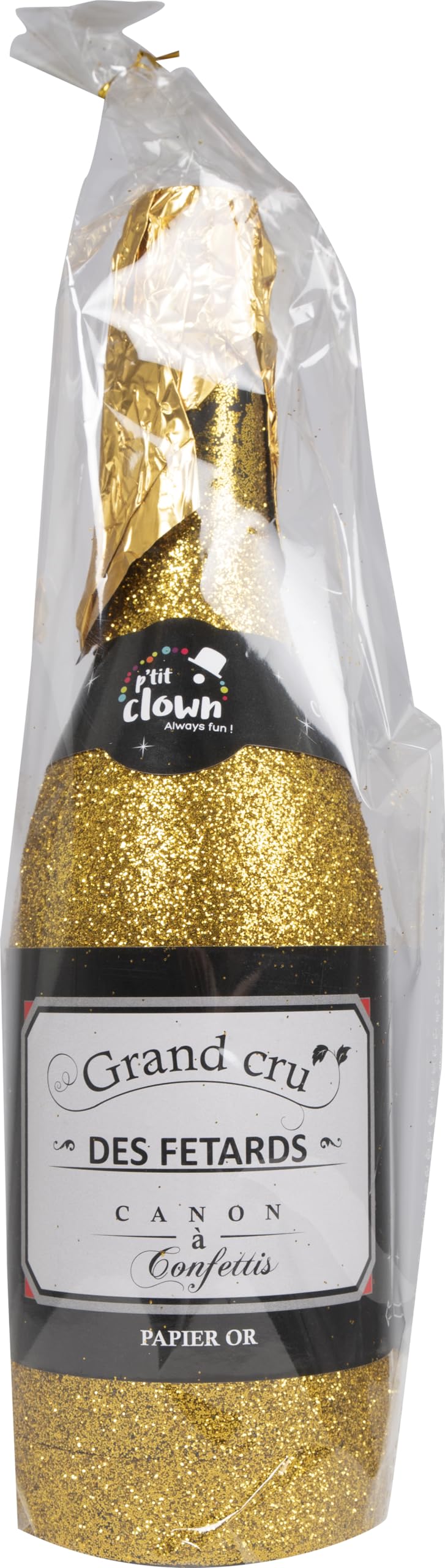 p-tit-clown-konfettikanone-papier-32-cm-gold image 2