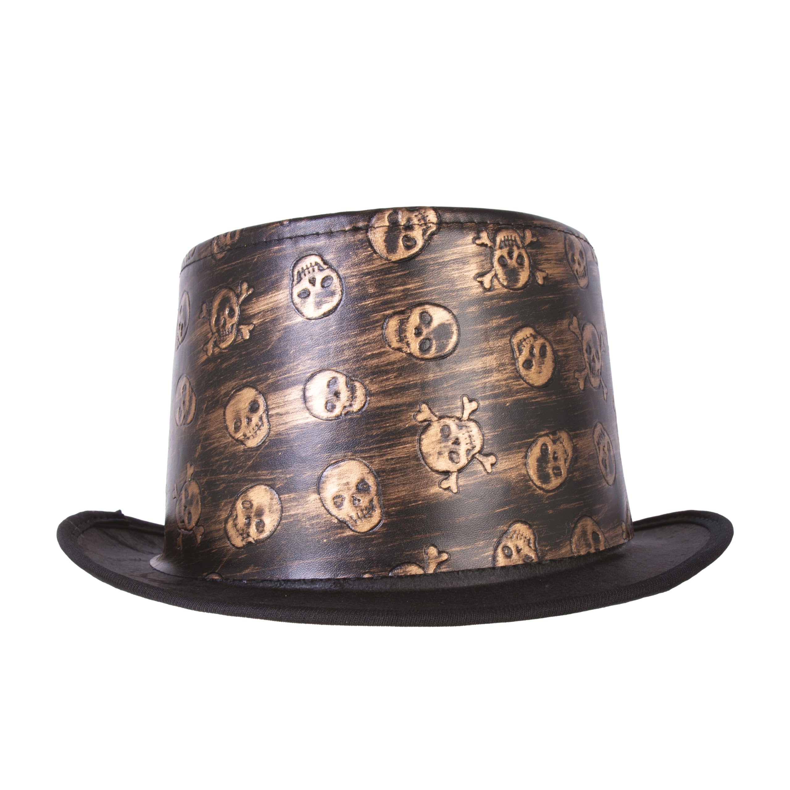 p-tit-clown-steampunk-zylinder-totenk-pfe-gold-hut-f-r-erwachsene image 1