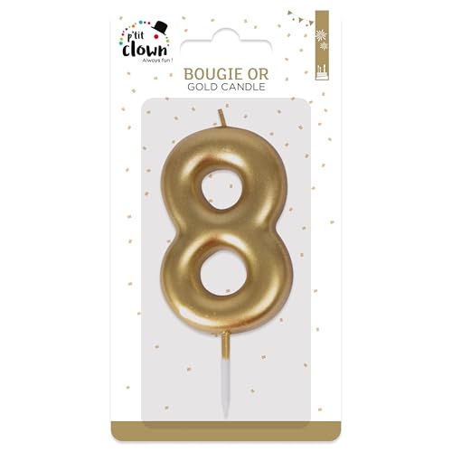 ptit-clown-23938-goldkerze-zahlenkerze-zahl-8-geburtstag image 8