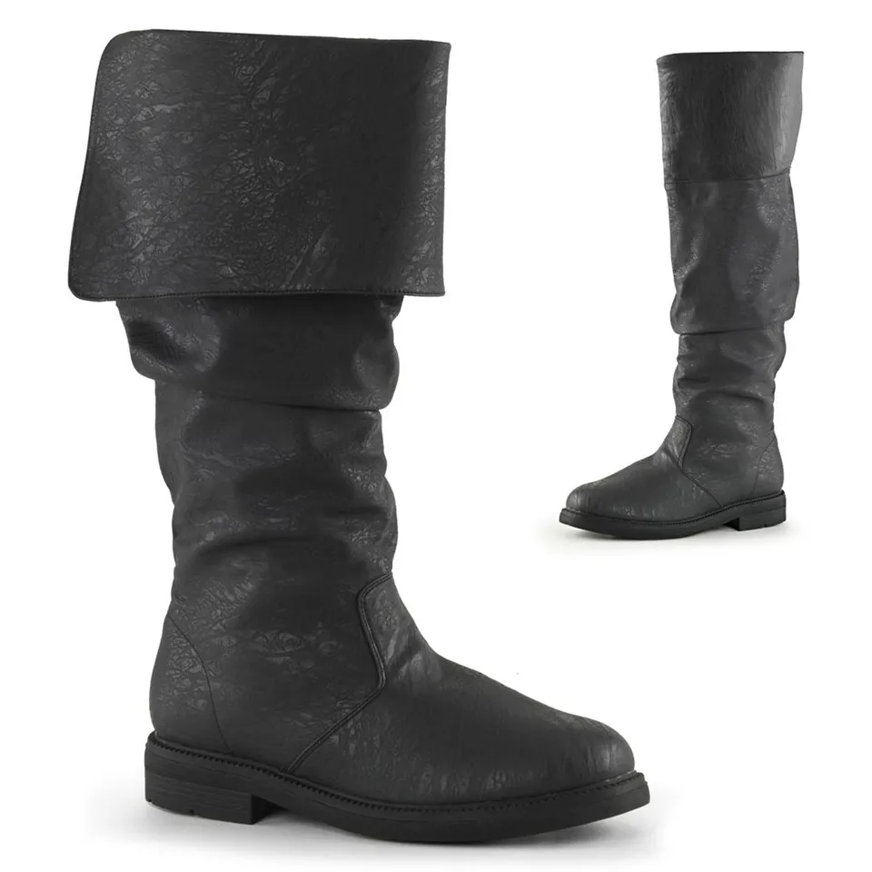 funtasma-robinhood-100-renaissance-knie-stiefel-schwarz-mit-2-5-cm-absatz image 1