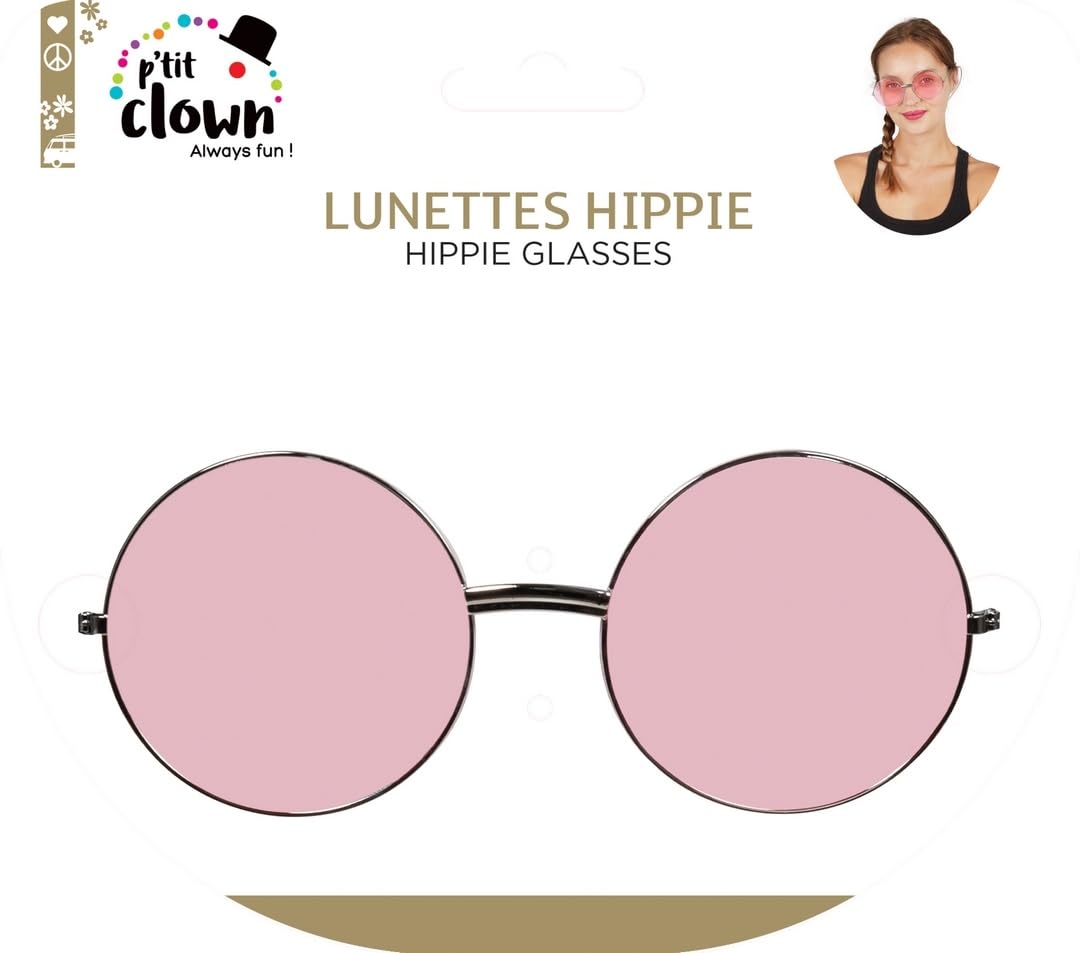 ptit-clown-hippie-brille-rose-metall-erwachsene image 8