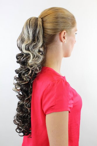 wig-me-up-br0516-10f24b-zopf-extension-braun-blond-mix-60-cm-lockig image 4