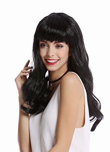 wig-me-up-90649-za103-damen-per-cke-lang-schwarz-mit-pony-pin-up image 7