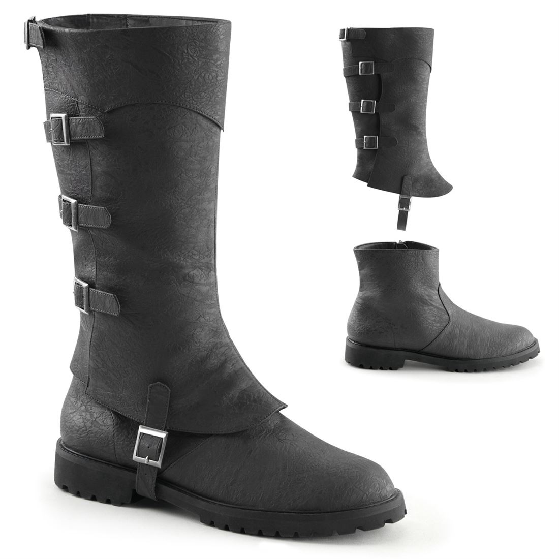 funtasma-gotham-105-herren-schnallenstiefel-kniehoch-schwarz image 1