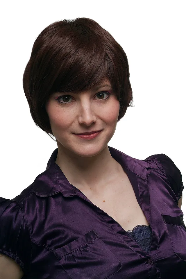 wig-me-up-sa040-33-kurzhaar-per-cke-braun-twiggy-bob-25-cm-unisex image 1