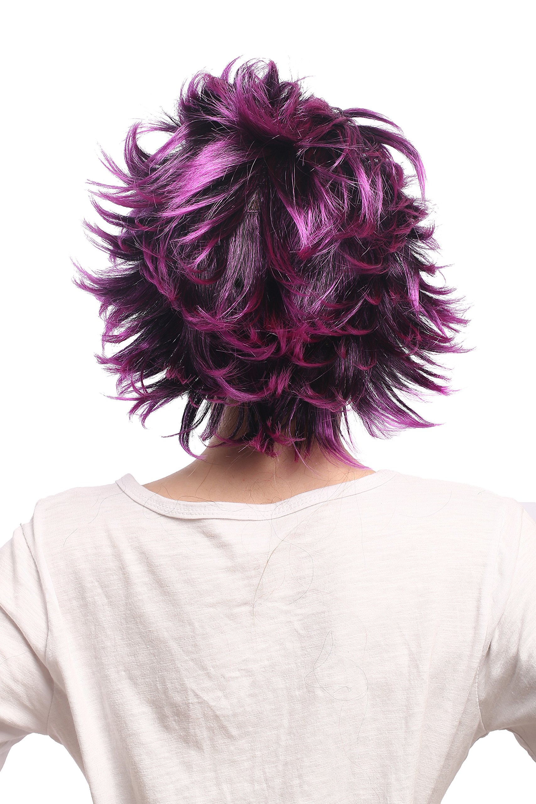 wig-me-up-91075-za51tza103-unisex-per-cke-kurz-schwarz-lila-wild image 4