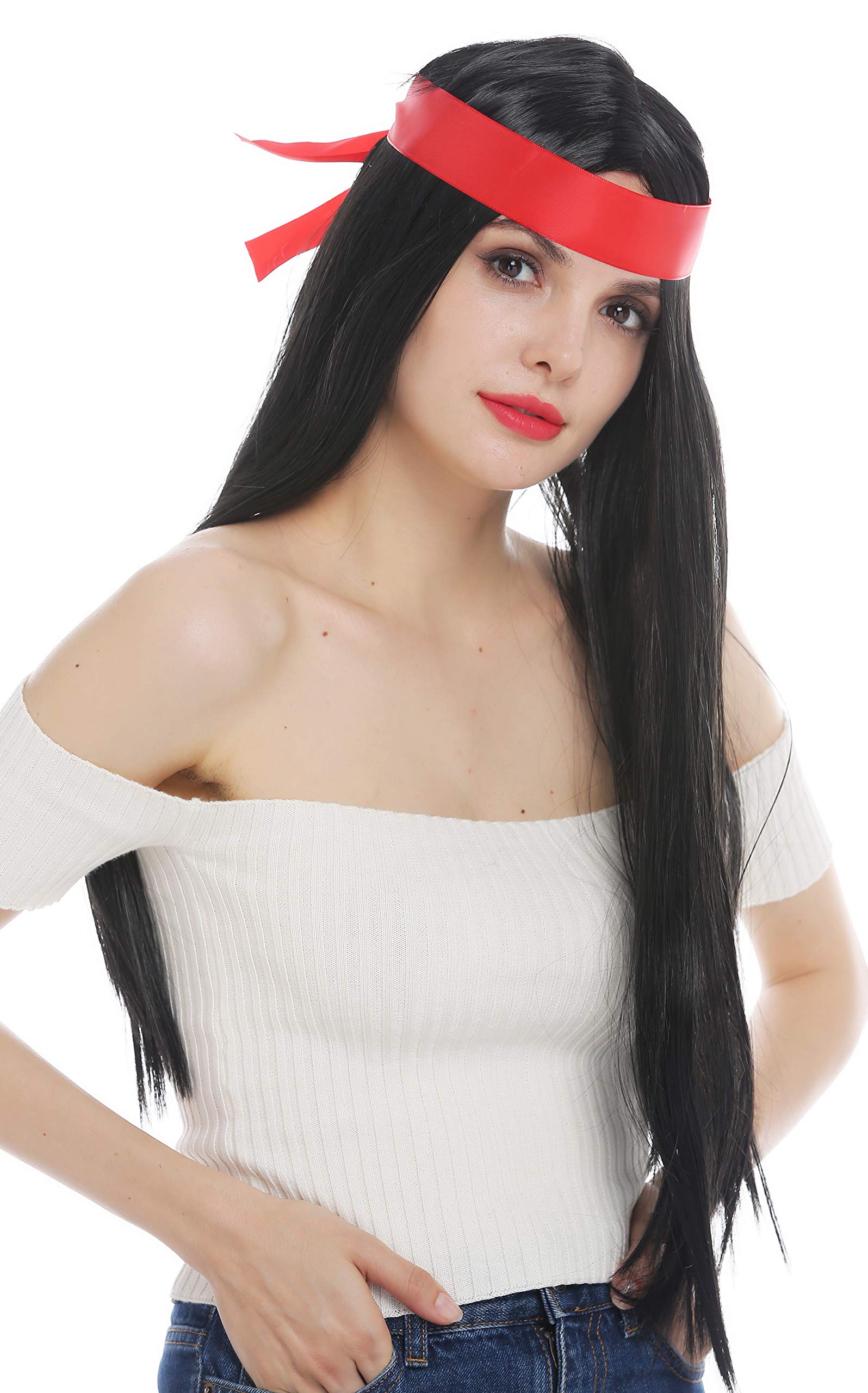 wig-me-up-7093-p103-unisex-per-cke-hippie-indianer-schwarz-60-cm-mit-stirnband image 3