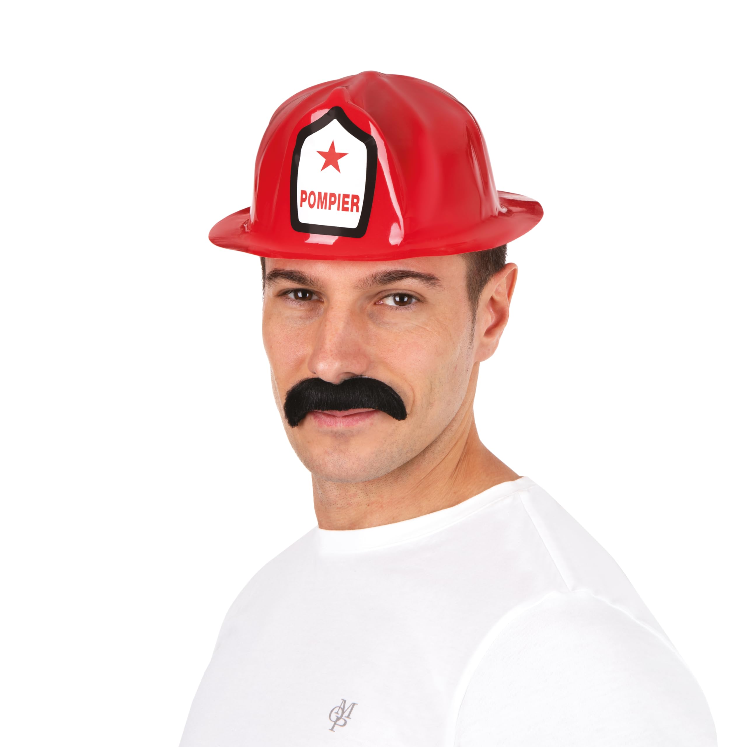 ptit-clown-feuerwehrhelm-erwachsene-rot-kunststoff image 5
