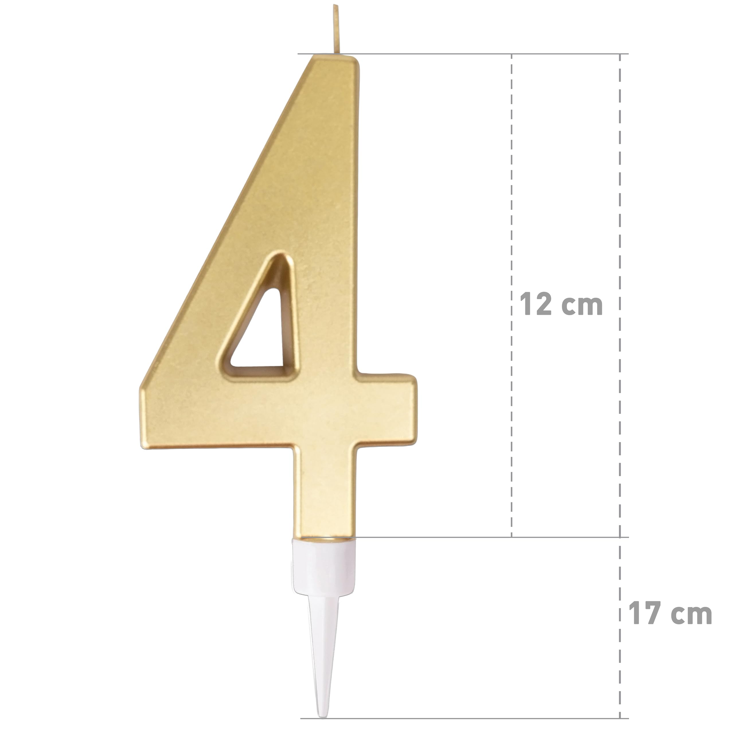ptit-clown-23954-riesenkerze-gold-zahl-4-tortendeko image 2