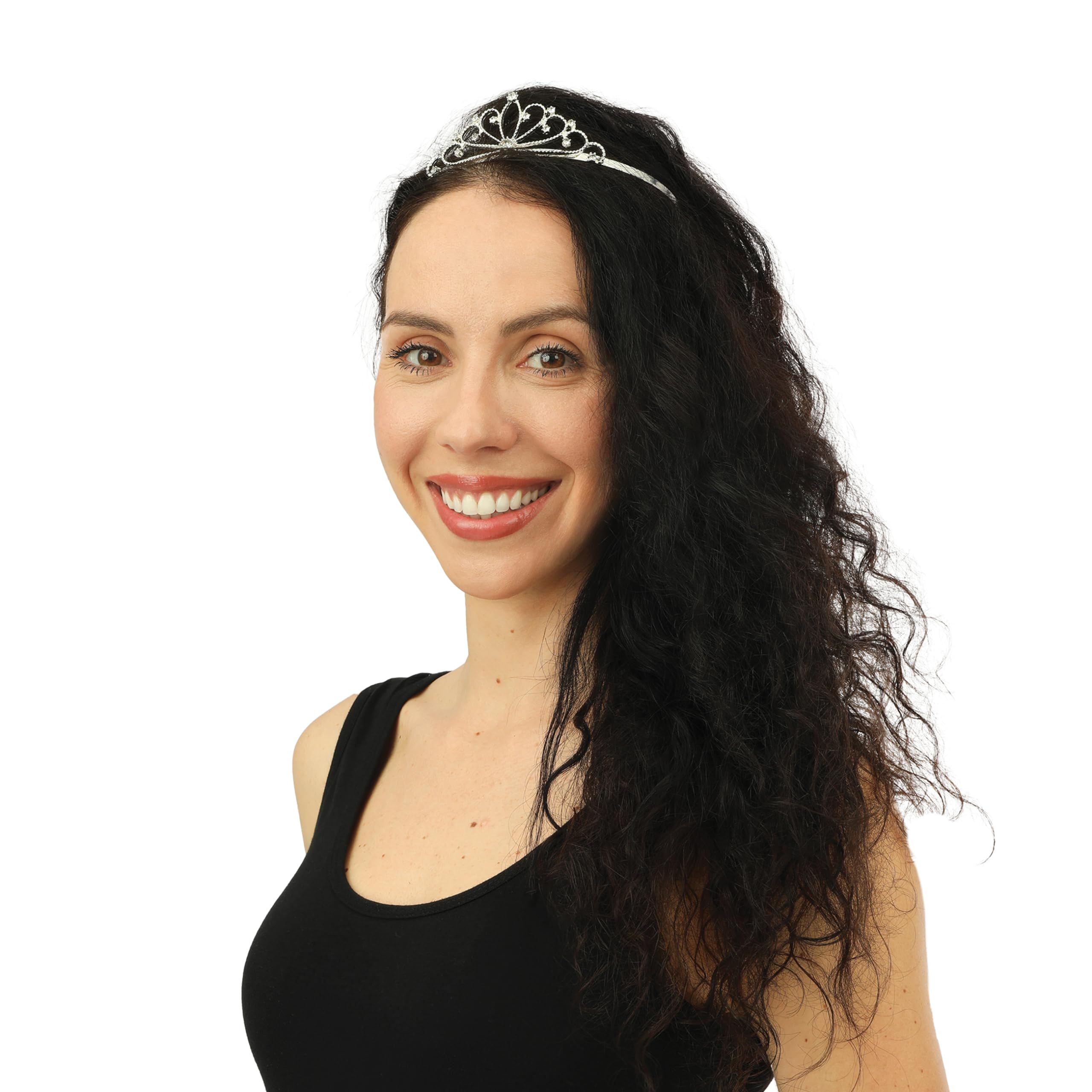 p-tit-clown-14102-prinzessinnen-diadem-luxus-versilbert-mit-strass image 2