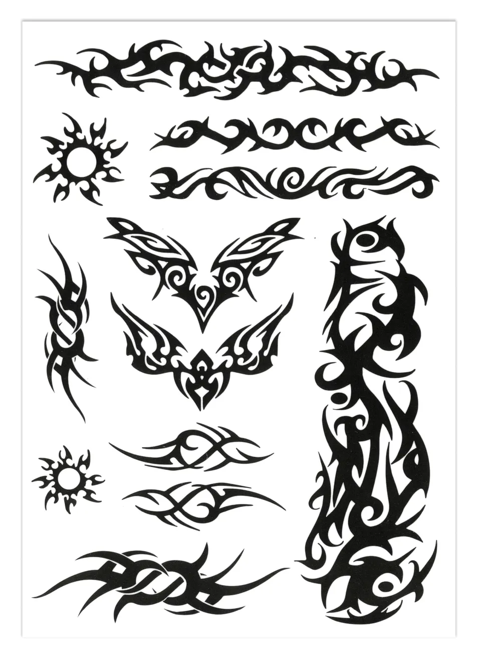 p-tit-clown-23917-tribal-tattoos-selbstklebende-kost-m-tattoos image 1