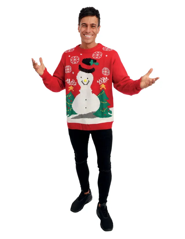 p-tit-clown-re48183-weihnachtspullover-herren-rot-schneemann-gr-xl image 1