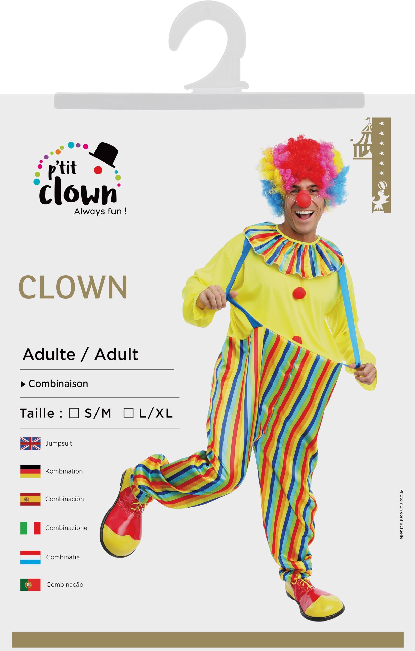 p-tit-clown-clown-kost-m-erwachsene-mehrfarbig-karneval-mottoparty image 5