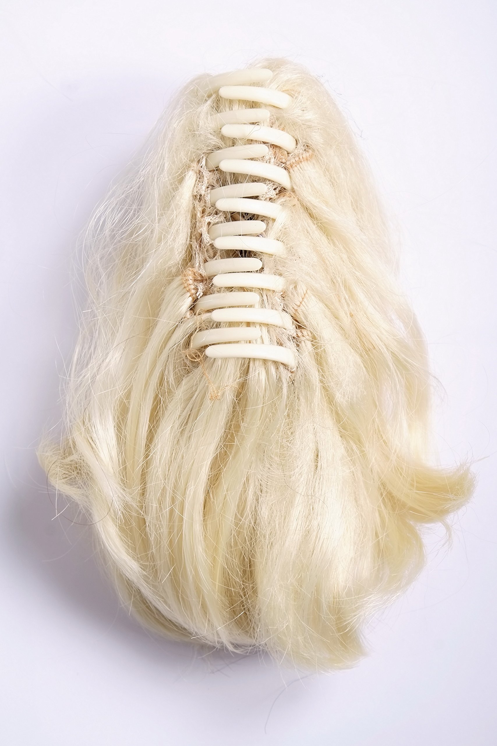 wig-me-up-t6545-haarteil-zopf-extension-platinblond-20-cm-mit-klammer image 4