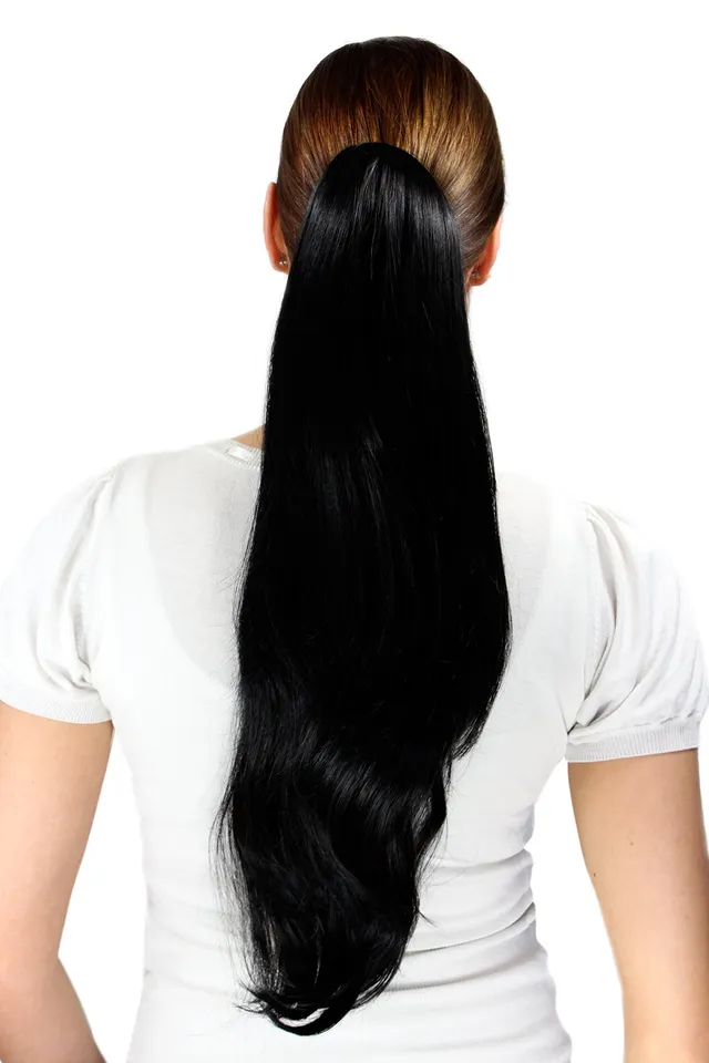 wig-me-up-t116-1b-haarteil-pferdeschwanz-zopf-schwarz-glatt-50-cm image 1