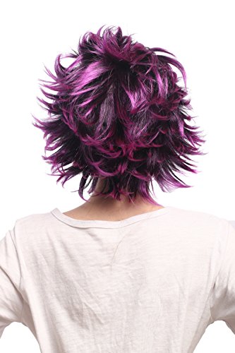 wig-me-up-91075-za51tza103-unisex-per-cke-kurz-schwarz-lila-wild image 8