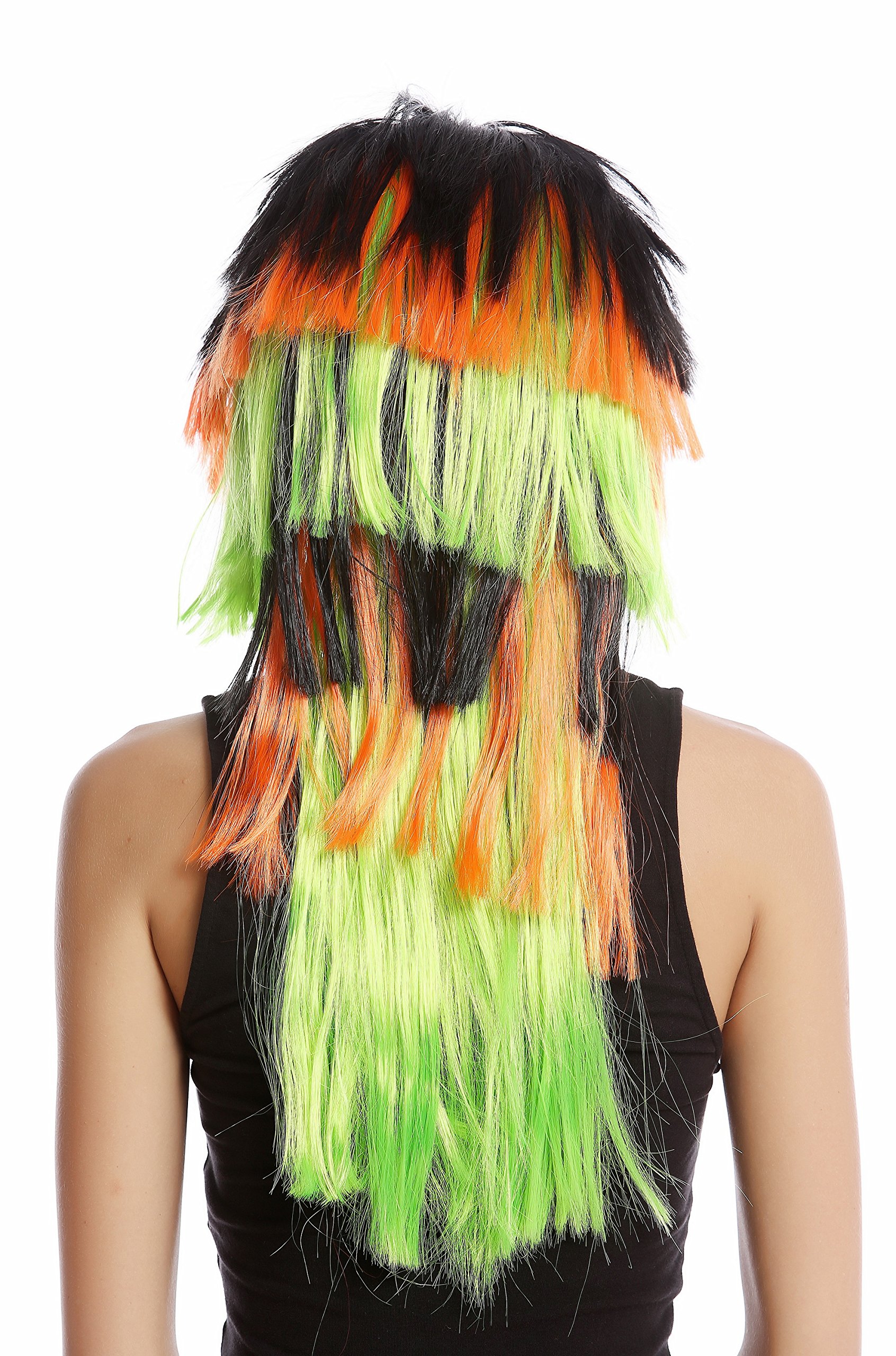 wig-me-up-90706-fan-per-cke-vokuhila-schwarz-neonorange-neongr-n-55-cm image 3
