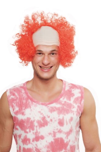 wig-me-up-3920-clownper-cke-rot-mit-glatze-fasching-zirkus image 3