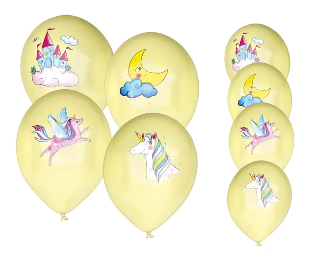 p-tit-clown-re22465-luftballon-set-einhorn-30-cm-8-st-ck image 1