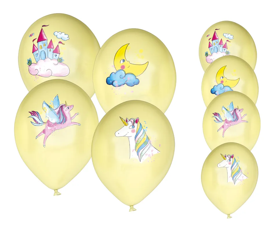 p-tit-clown-re22465-luftballon-set-einhorn-30-cm-8-st-ck image 1