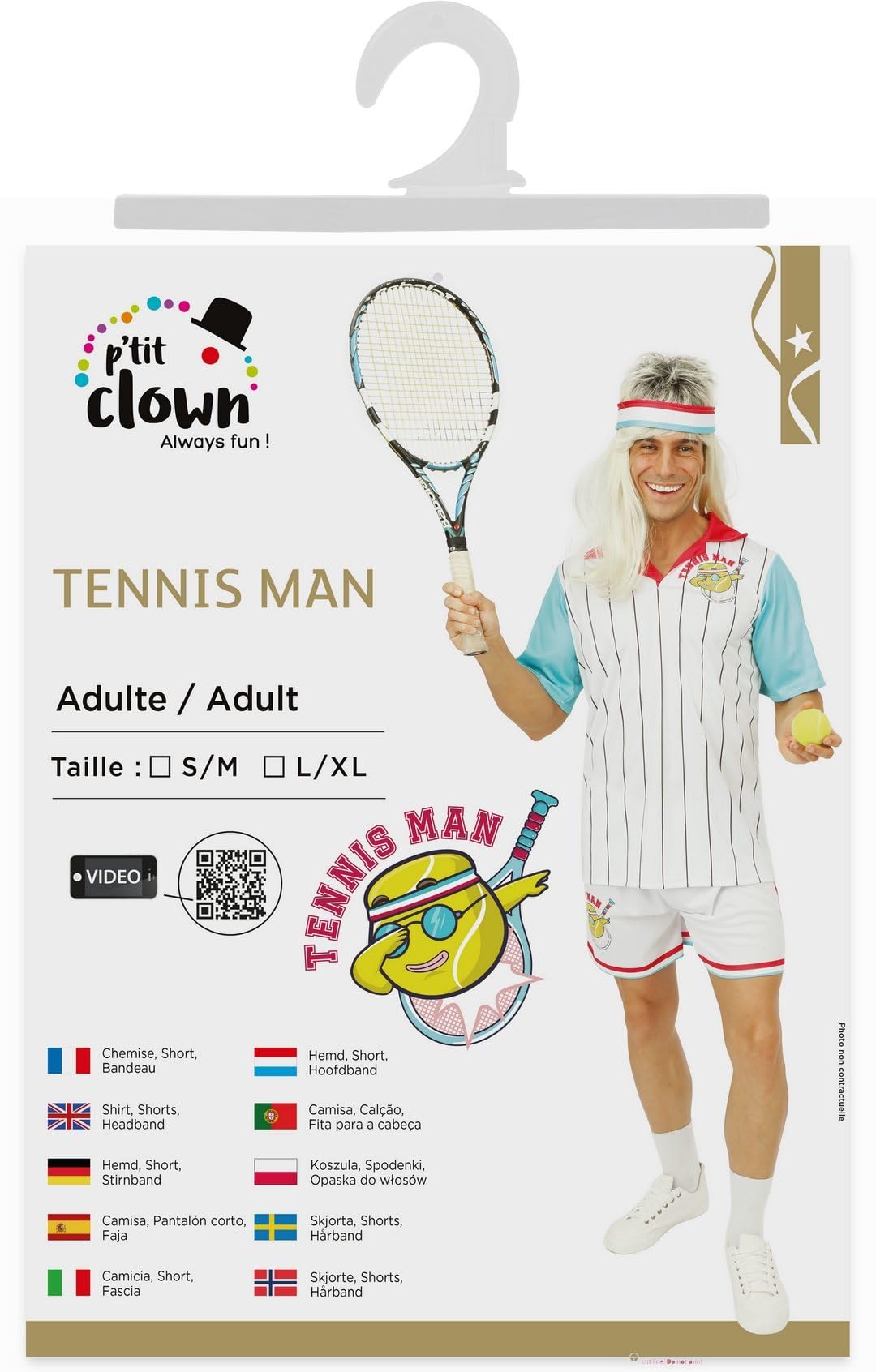ptit-clown-sportkost-m-tennisspieler-f-r-erwachsene-polyester-kost-m image 7