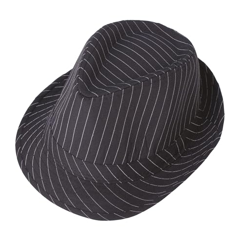 ptit-clown-40388-borsalino-hut-stoff-erwachsene-schwarz-wei-gestreift image 5