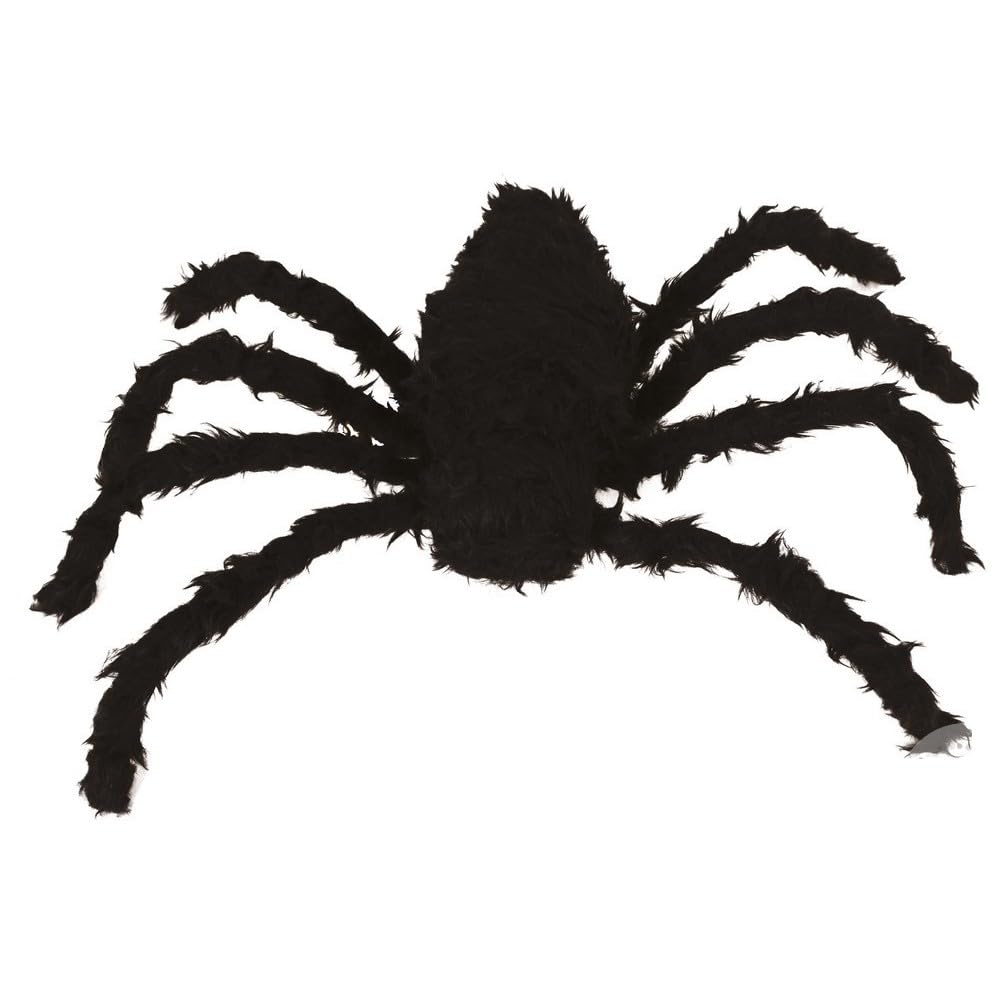 ptit-clown-riesige-spinne-pl-sch-halloween-deko-schwarz-160-cm image 1