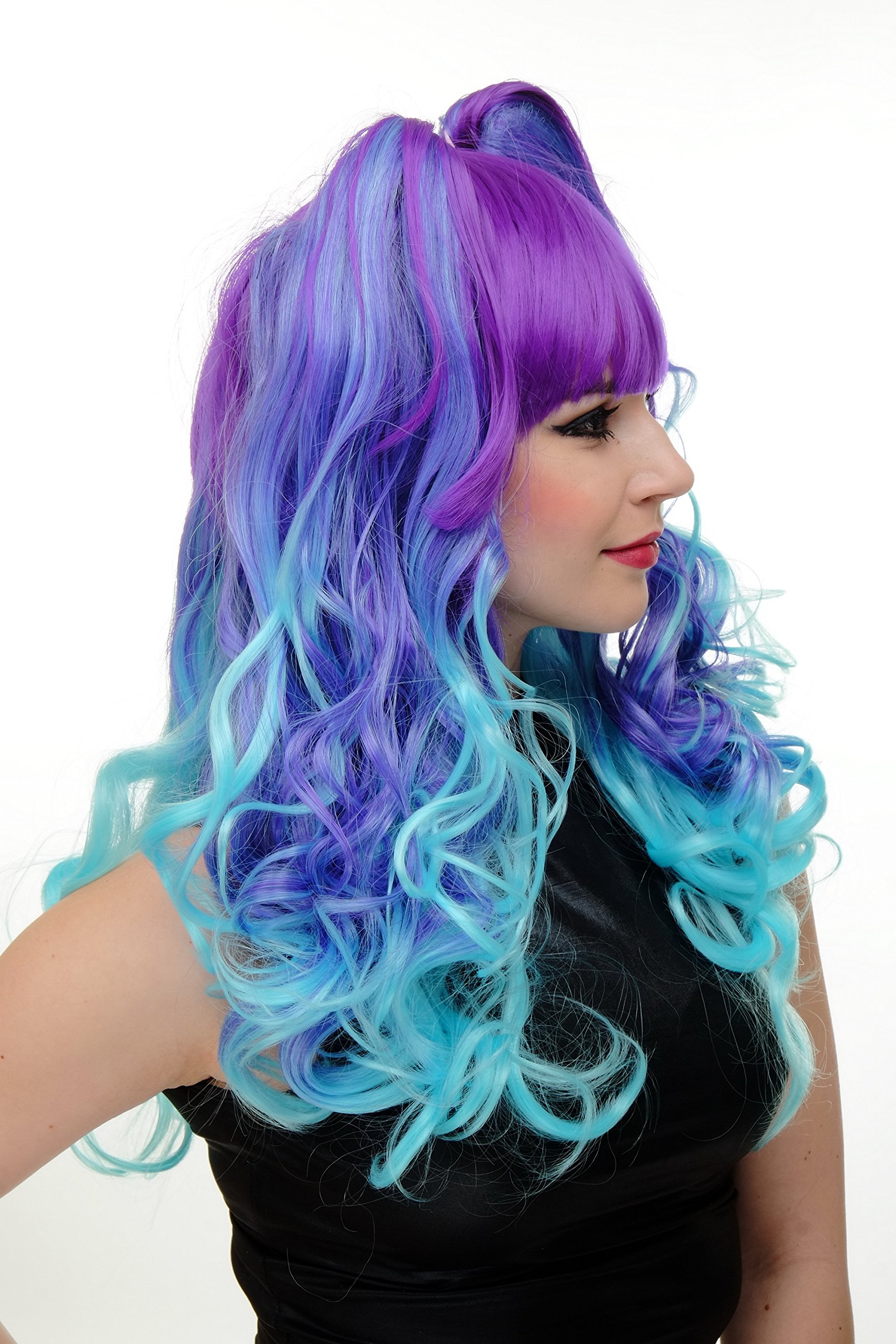 wig-me-up-yzf-7096-a-cosplay-per-cke-lang-lockig-ombre-blau-mit-z-pfen image 3