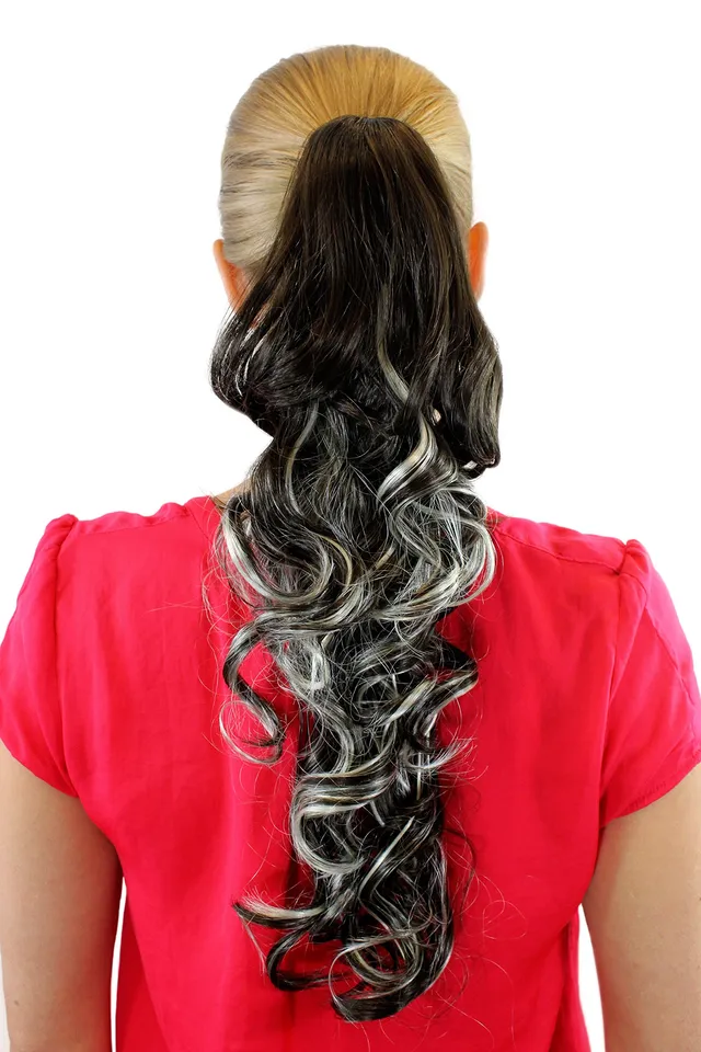 wig-me-up-xf-0053a-8h113-zopf-haarteil-extension-50-cm-braun-blond-lockig image 1