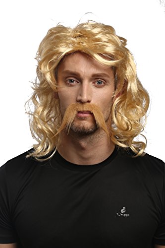 wig-me-up-per-cke-bart-set-herren-blond-wellig-gallier-wikinger-barbar-40-cm image 6