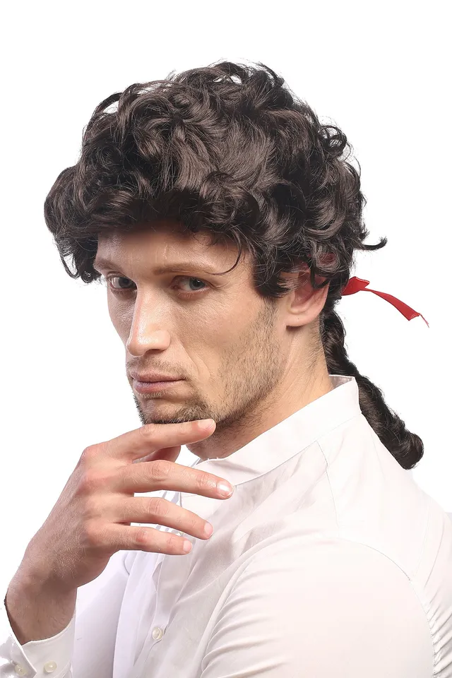 wig-me-up-7057-p2-herren-per-cke-barock-casanova-zopf-dunkelbraun image 1