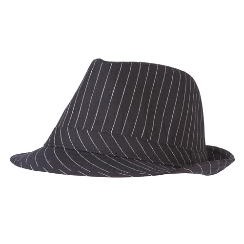 ptit-clown-40388-borsalino-hut-stoff-erwachsene-schwarz-wei-gestreift image 7