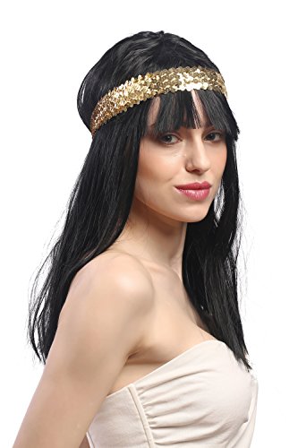 wig-me-up-91270-za103-per-cke-damen-lang-schwarz-mit-pony-und-gold-stirnband-cle image 6