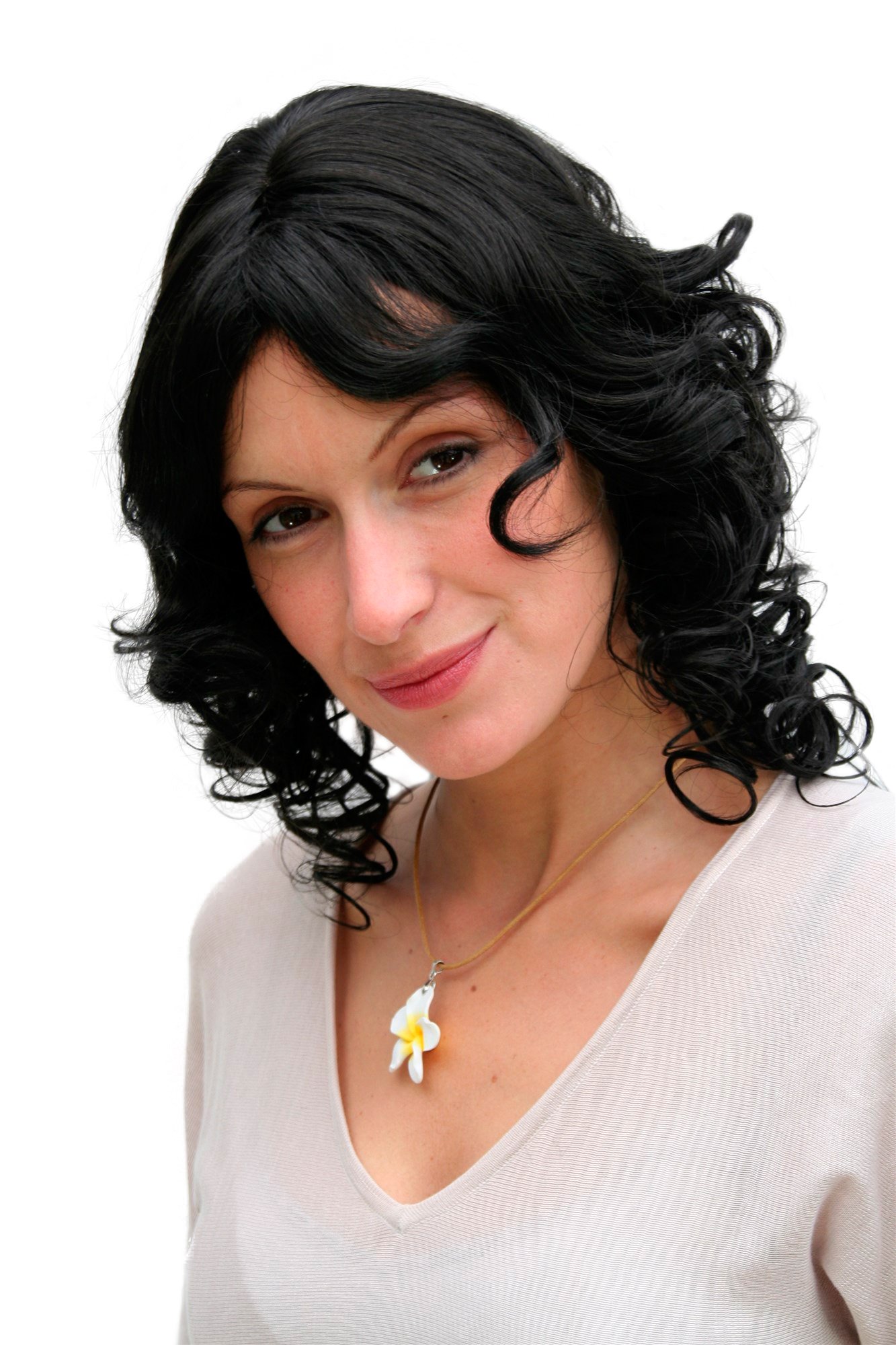 wig-me-up-4019-1b-damen-per-cke-schwarz-halblang-locken-mit-scheitel-ca-35-cm image 1