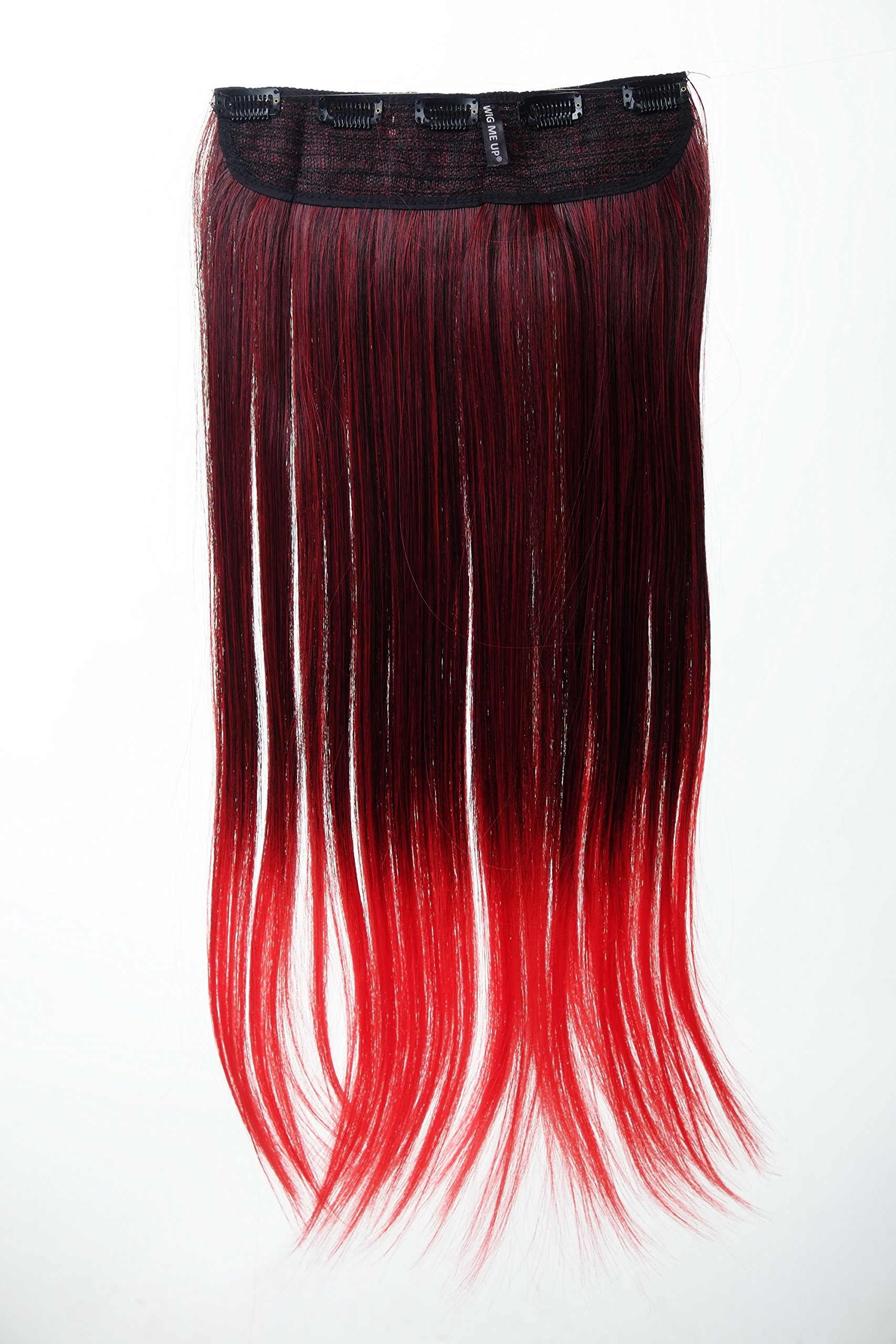 wig-me-up-yzf-3179p-clip-in-extension-ombre-schwarz-rot-60-cm image 2