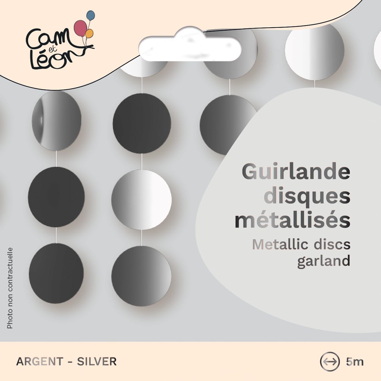 p-tit-clown-girlande-mini-scheiben-silber-5-m image 3