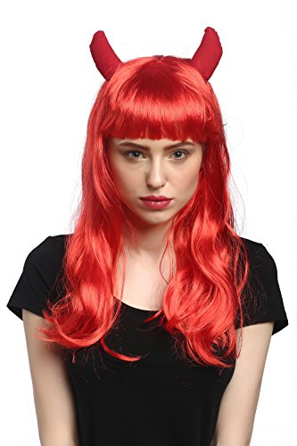 wig-me-up-90897-za13-damenper-cke-karneval-halloween-lang-rot-mit-h-rnern-pin-up image 7