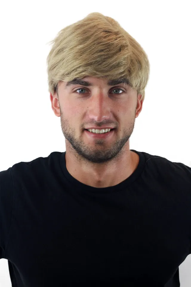 WIG ME UP GFW1168-24 Herren-Perücke Kurz Blond Modisch Lässig