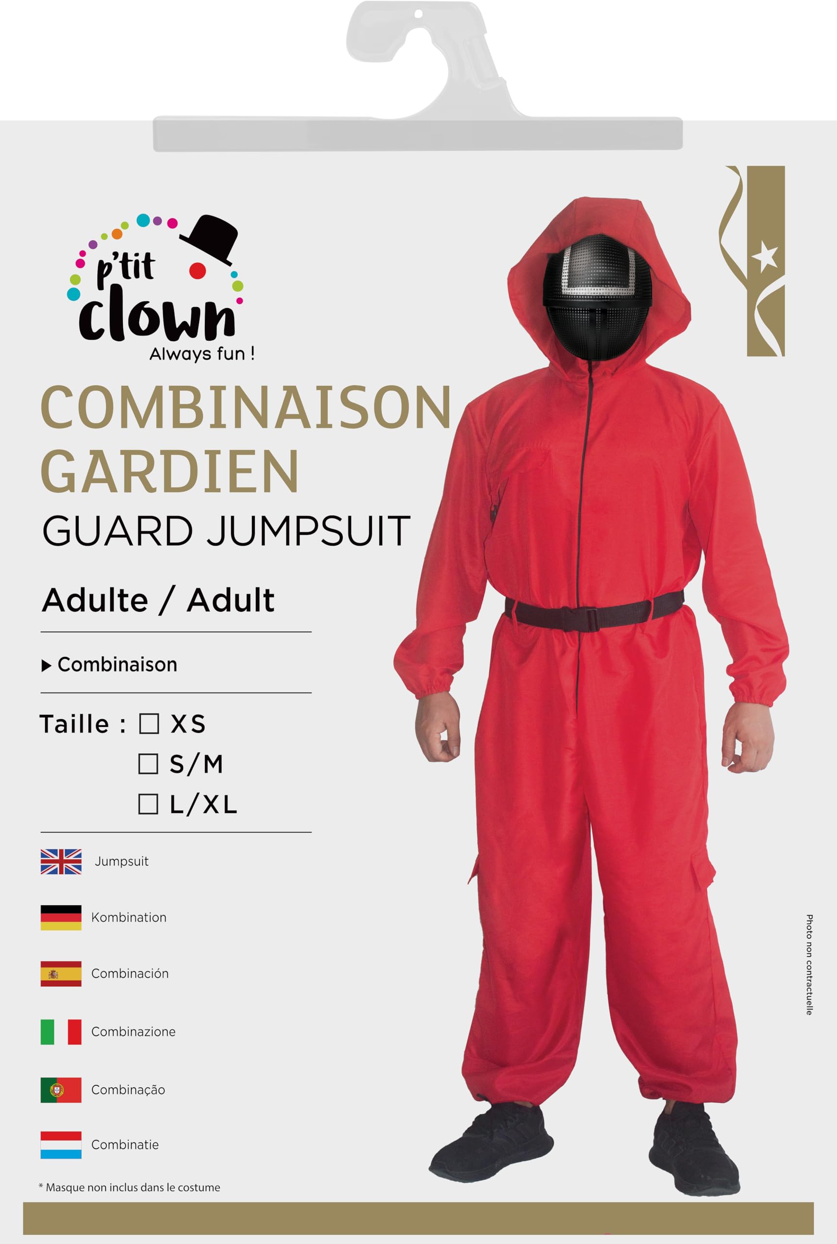 p-tit-clown-gardien-joueur-kost-m-f-r-erwachsene-rot-l-xl image 2