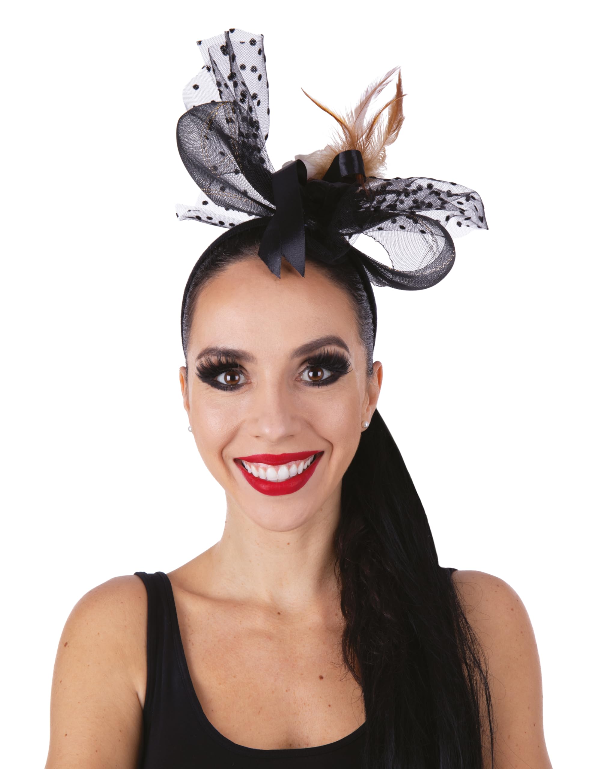 ptit-clown-22982-haarreif-halloween-mit-federn-und-blume image 1