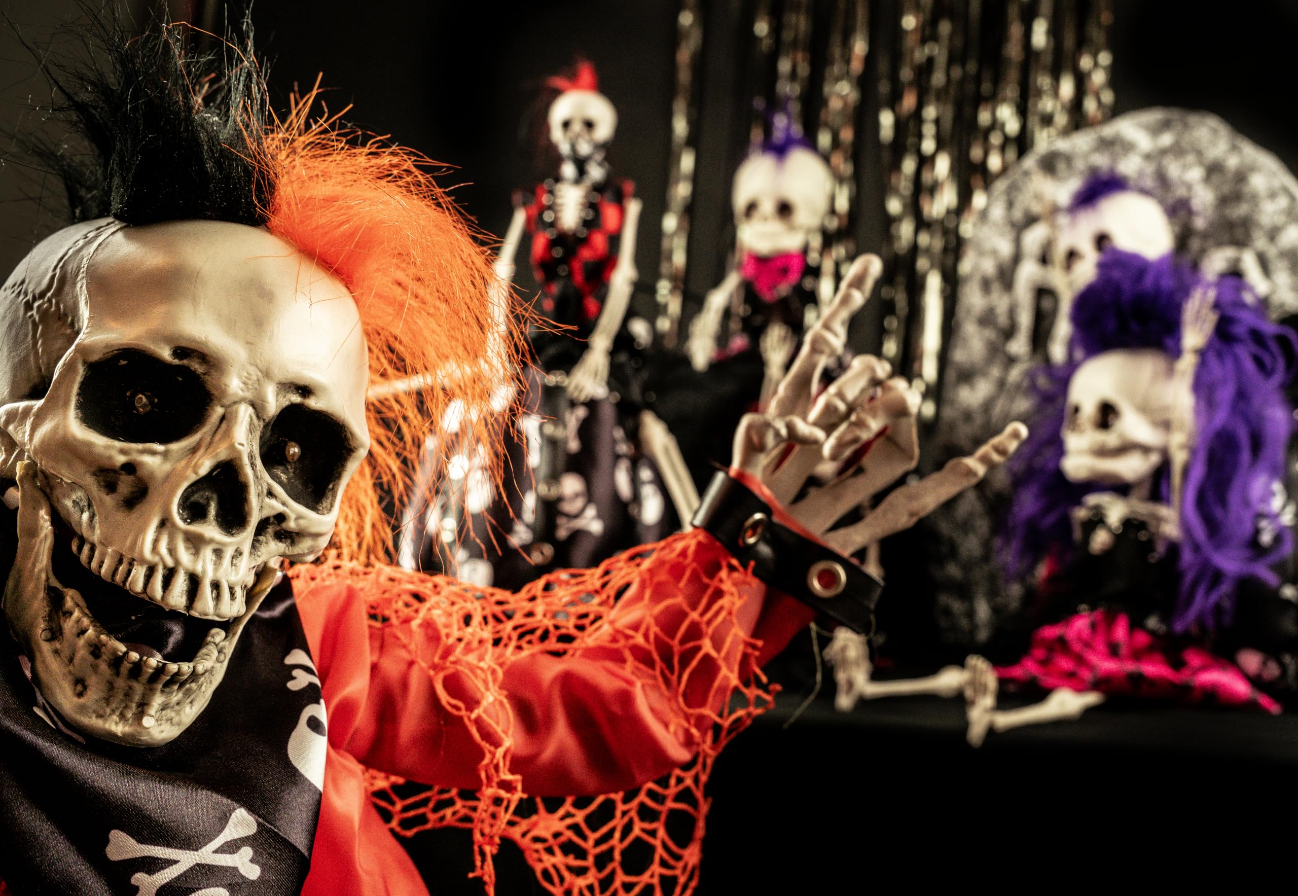 p-tit-clown-dj-skelett-punk-zum-hinstellen-animiert-mit-sound-und-licht image 2