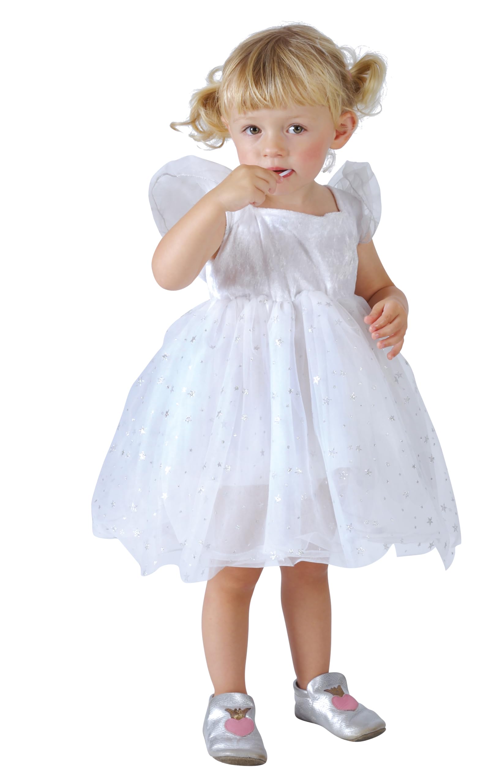 ptit-clown-kinderkleid-prinzessin-stern-wei-5-6-jahre-polyester image 1