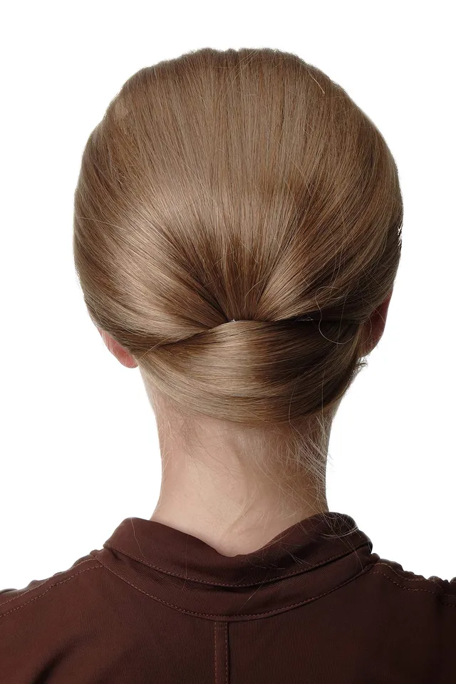 wig-me-up-q399bobo-15-haarteil-dutt-halbper-cke-turmfrisur-blond-18-cm image 1