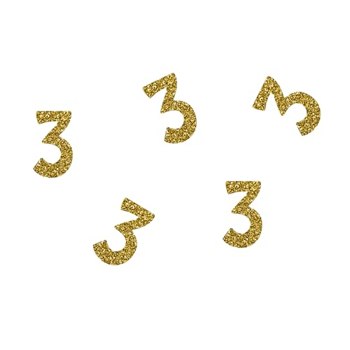 ptit-clown-glitzer-konfetti-zahl-3-gold-50-st-ck-tischkonfetti image 4