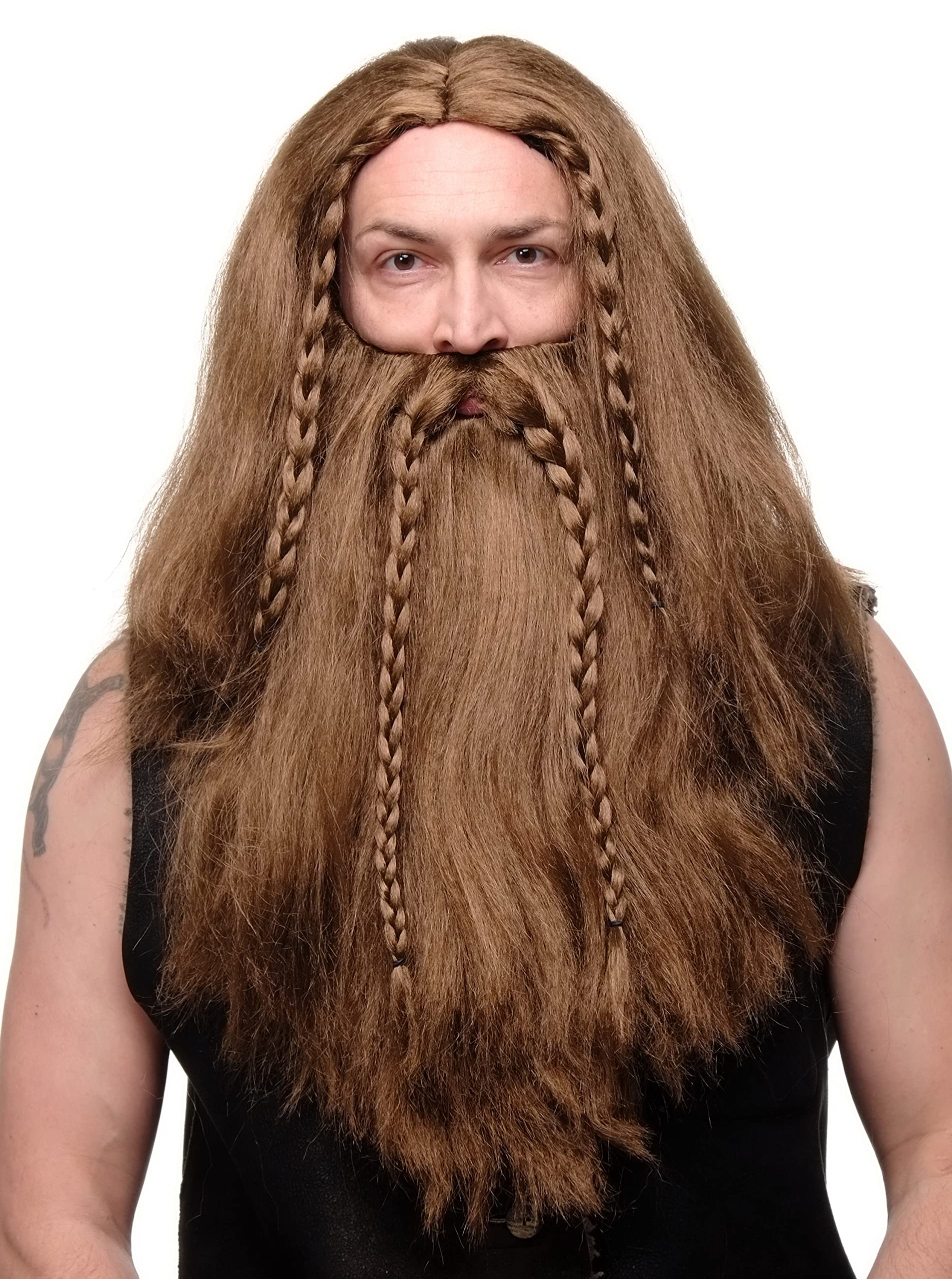 wig-me-up-wikinger-per-cke-bart-set-burgunderrot-lang-geflochten-50-cm-rj033-p67 image 7